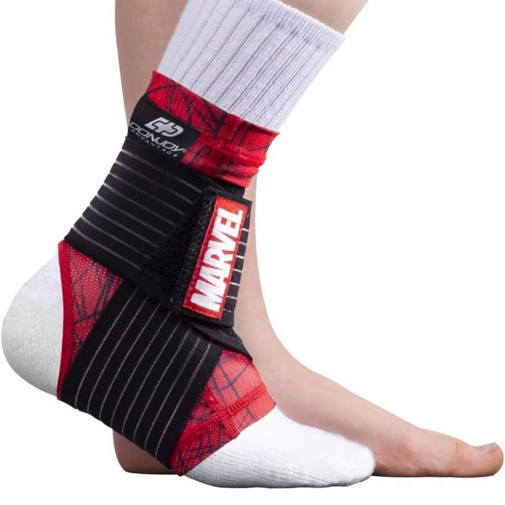 2 donjoy pediatric Marvel Red and Black Athletic compression Ankle support